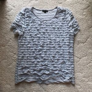 Notations Gray glitter shirt